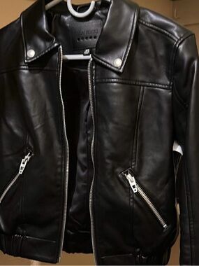 Blank NYC Black Faux Leather Moto Jacket
